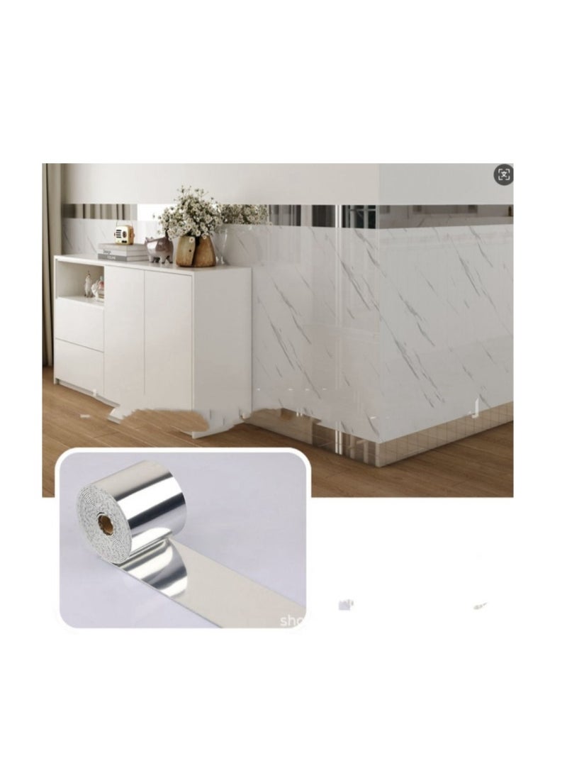 لفة واحدة من ملصقات حواف ورق الجدران، حواف أسقف ذاتية اللصق، حواف جدارية لتزيين المنزل بنفسك، 10 سم × 5 أمتار